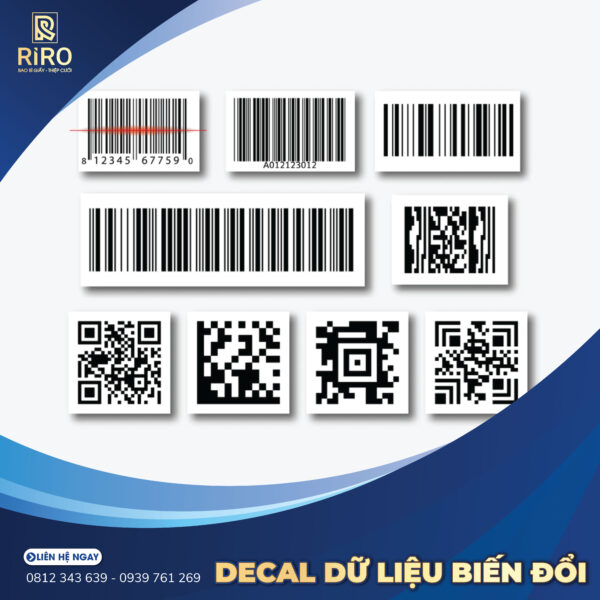 Decal dữ liệu biến đổi