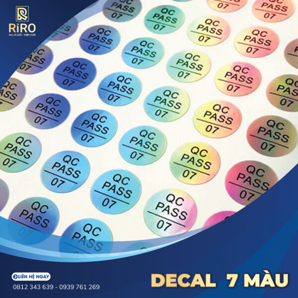 Decal 7 màu