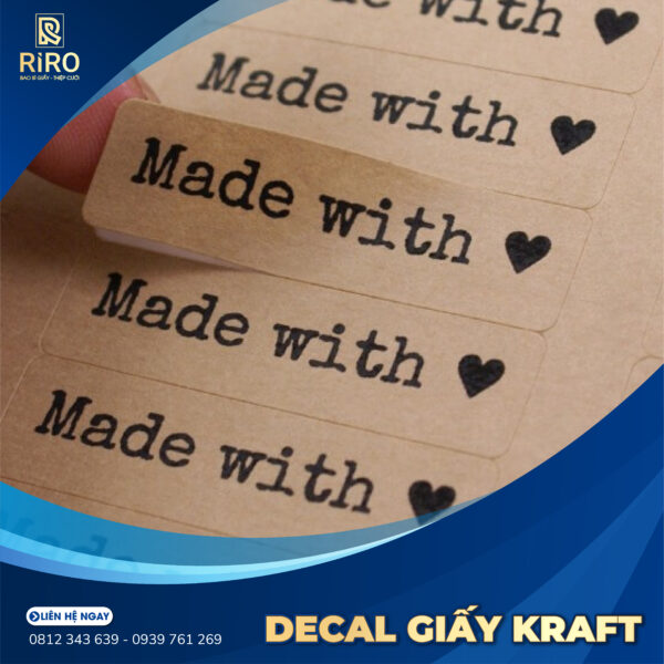 Decal giấy Kraft - Ảnh 3