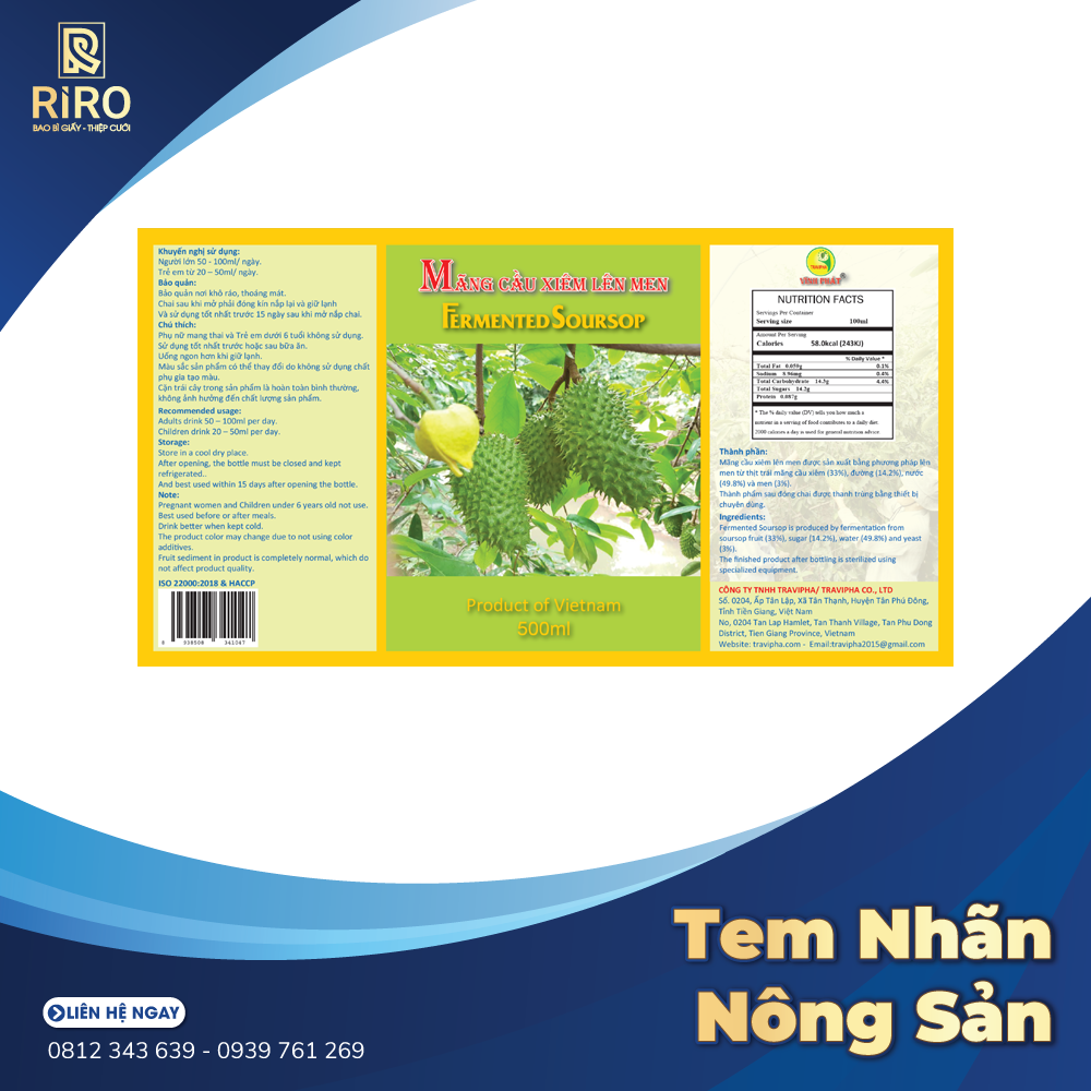 Tem nhãn nông sản trái cây