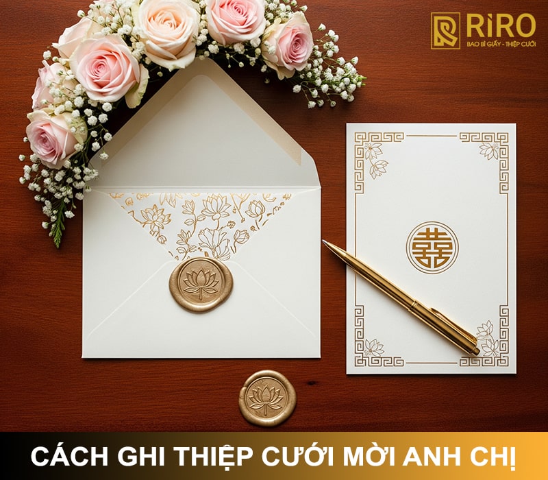 Cách ghi thiệp cưới mời anh chị