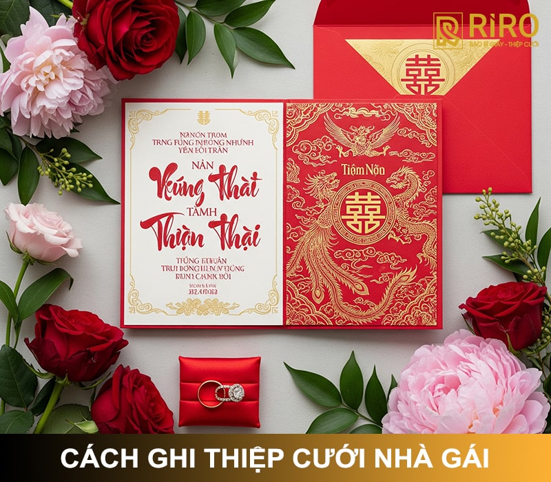 Cách ghi thiệp cưới nhà gái