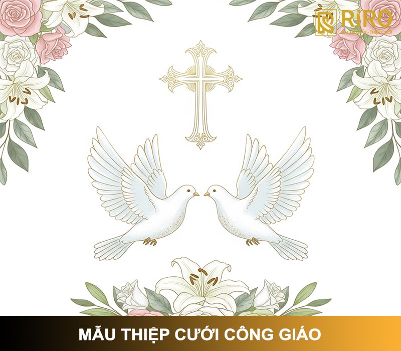 Mẫu thiệp cưới công giáo