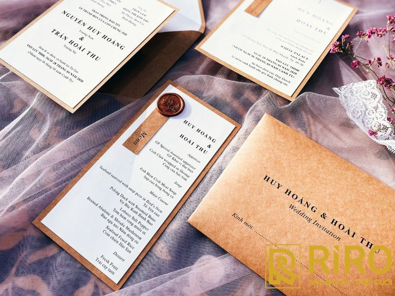 Mẫu thiệp cưới Công giáo phong cách Rustic 3