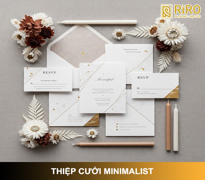 Thiệp cưới Minimalist