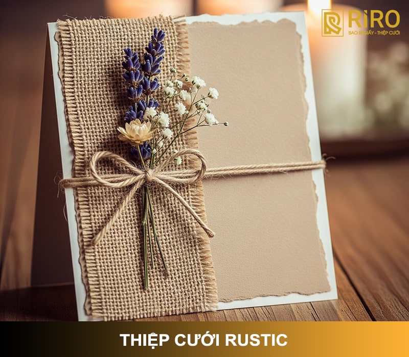 Thiệp cưới Rustic