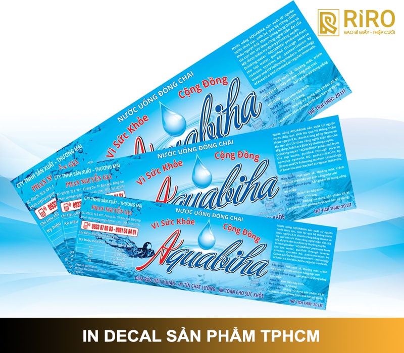 In Decal sản phẩm TPHCM