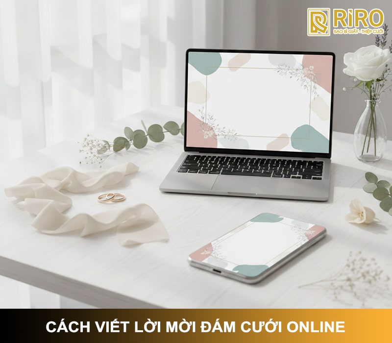 Cách viết lời mời đám cưới online