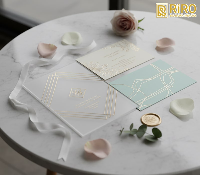 Phong cách hiện đại (Ép kim, giấy mỹ thuật, thiệp trong suốt)