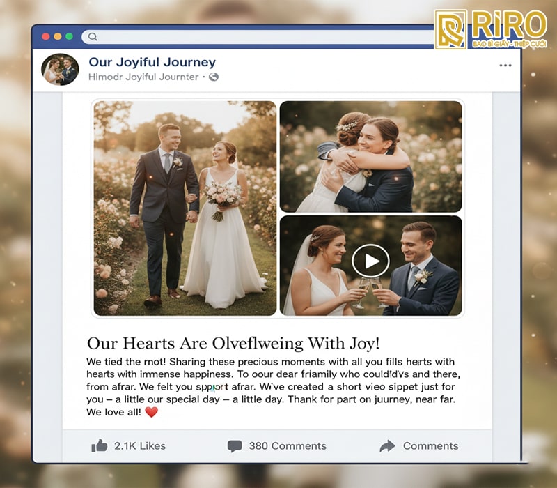 Lời mời báo hỷ trên Facebook