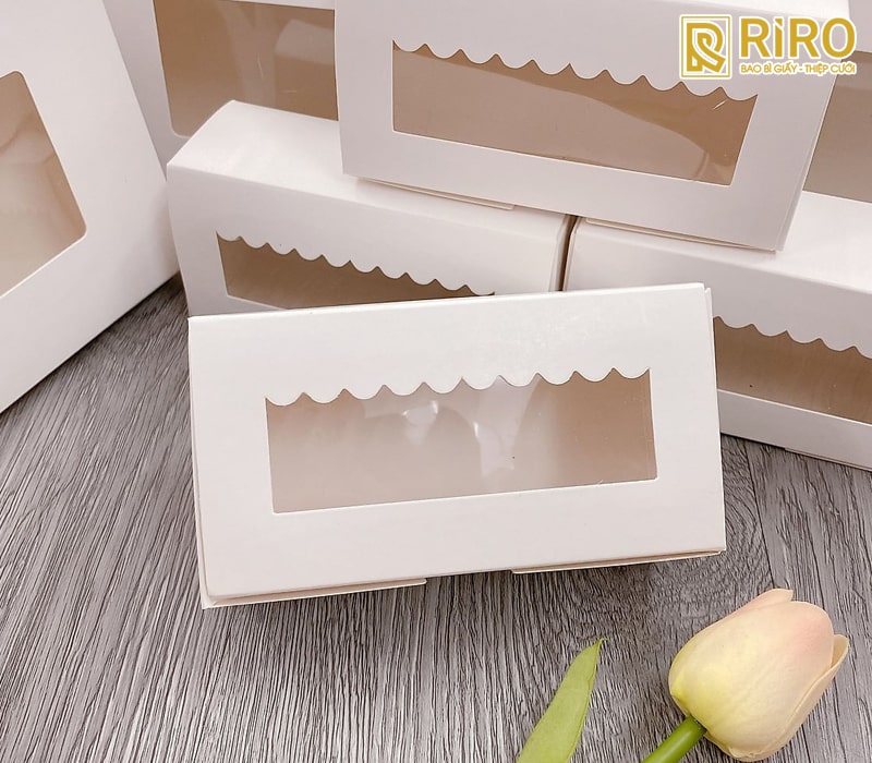Hộp giấy Kraft có cửa sổ bóng kính (dùng cho thực phẩm)