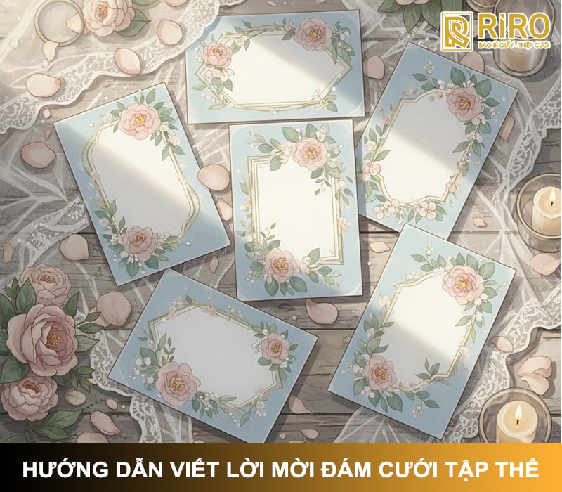 Hướng dẫn viết lời mời đám cưới tập thể