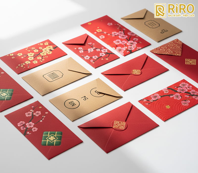 Khám phá kho mẫu bao lì xì đa dạng, bắt trend 2026 tại IN ẤN RIRO