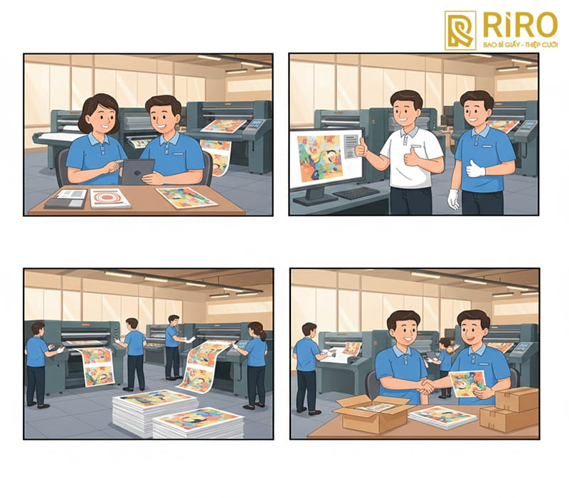Quy trình đặt hàng đơn giản, nhanh chóng tại IN ẤN RIRO
