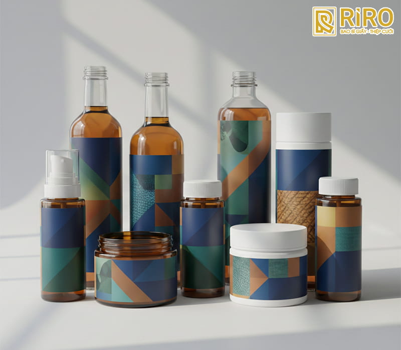 In nhãn mác chai lọ