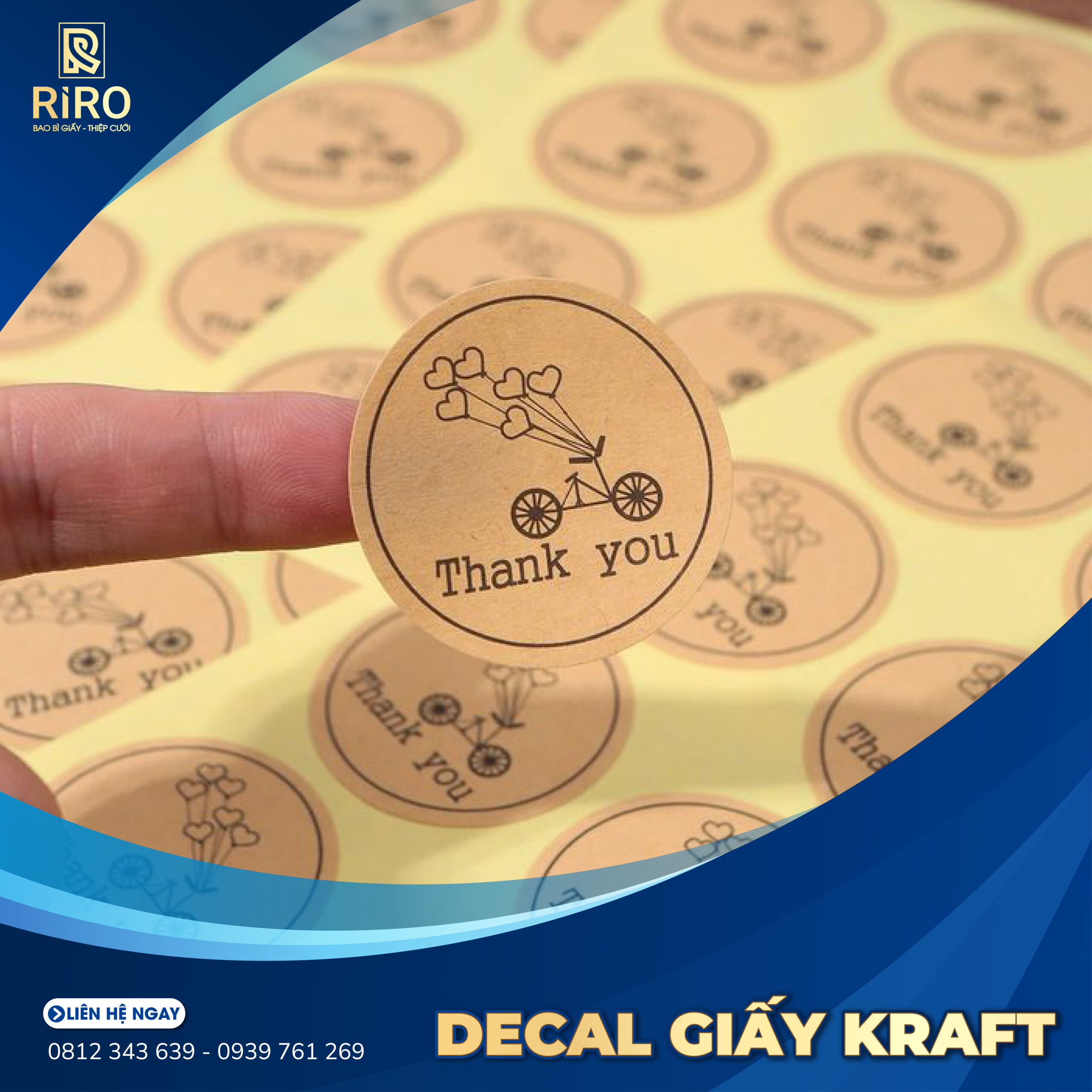 Mẫu giấy Decal Kraft