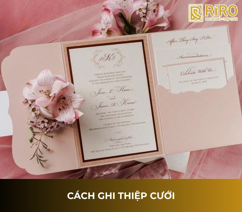 cách ghi thiệp cưới