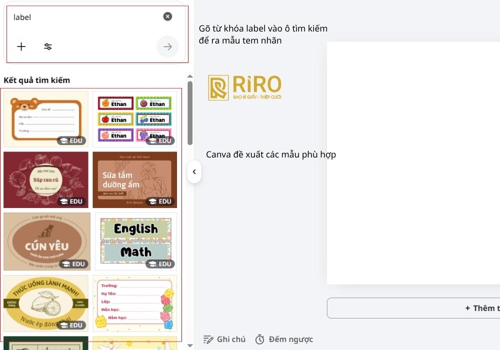 Bước 2 chọn mẫu thích hợp