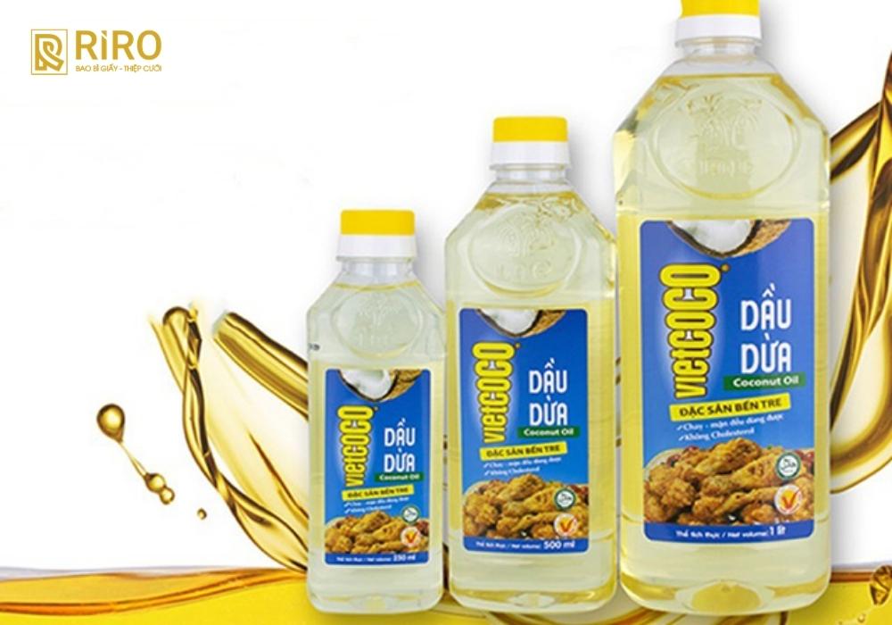 Mẫu tem nhãn sản phẩm đẹp tham khảo cho dầu dừa