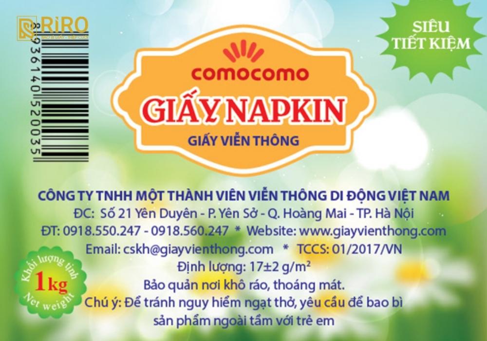 Mẫu tem nhãn sản phẩm đẹp tham khảo cho giấy ăn
