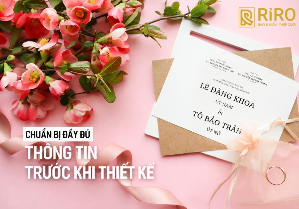 Chuẩn bị thông tin trước khi thiết kế