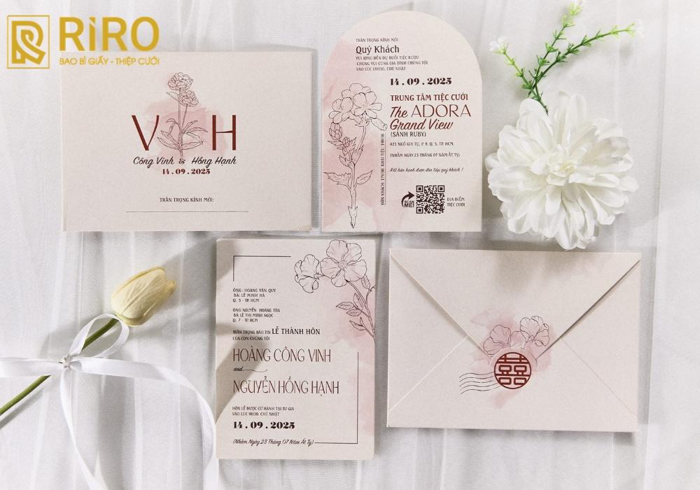 Mẫu thiệp cưới hiện đại