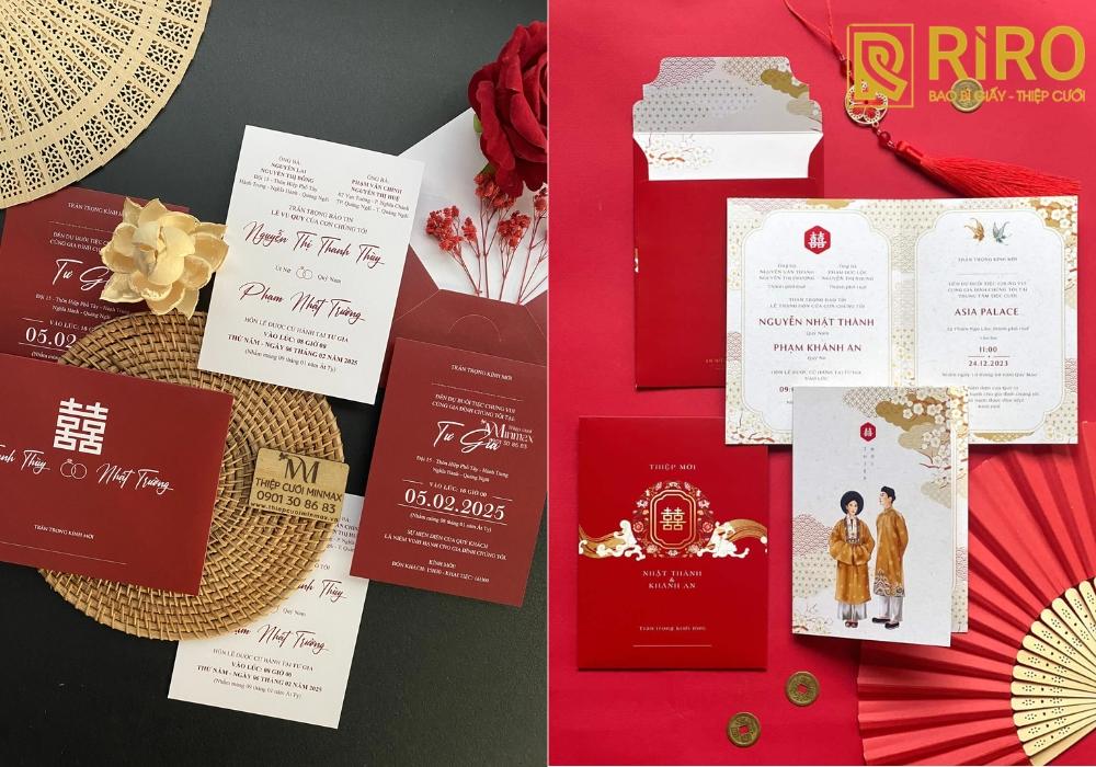 Mẫu thiệp cưới truyền thống