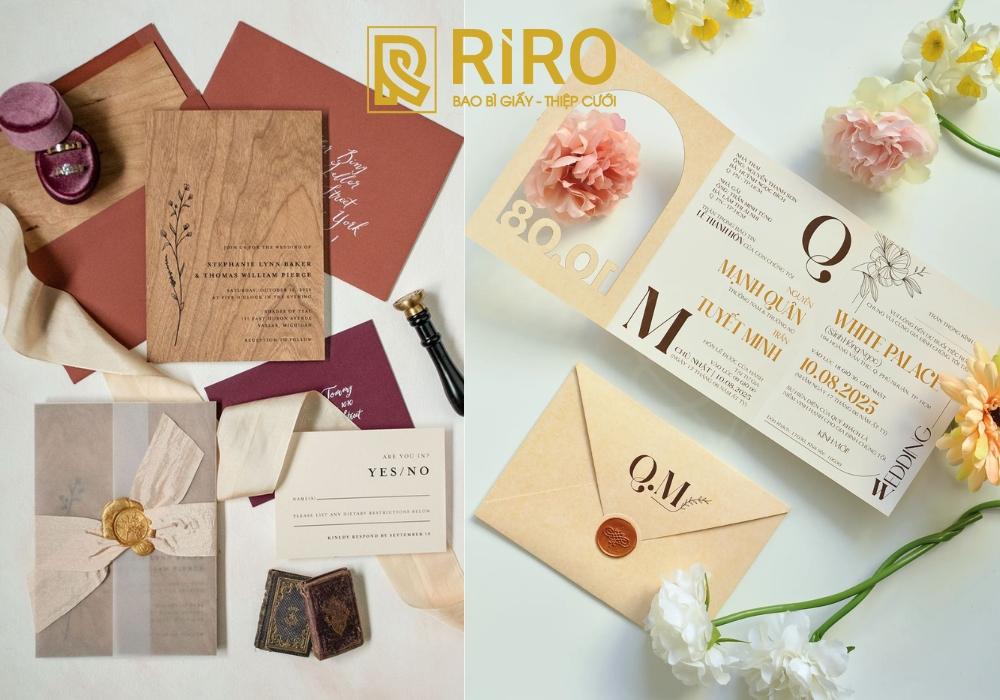 Thiệp cưới bằng gỗ