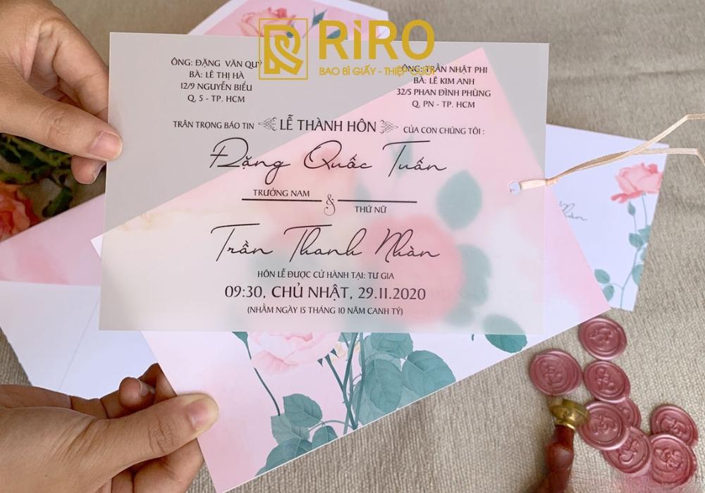 Thiệp giấy can trong suốt