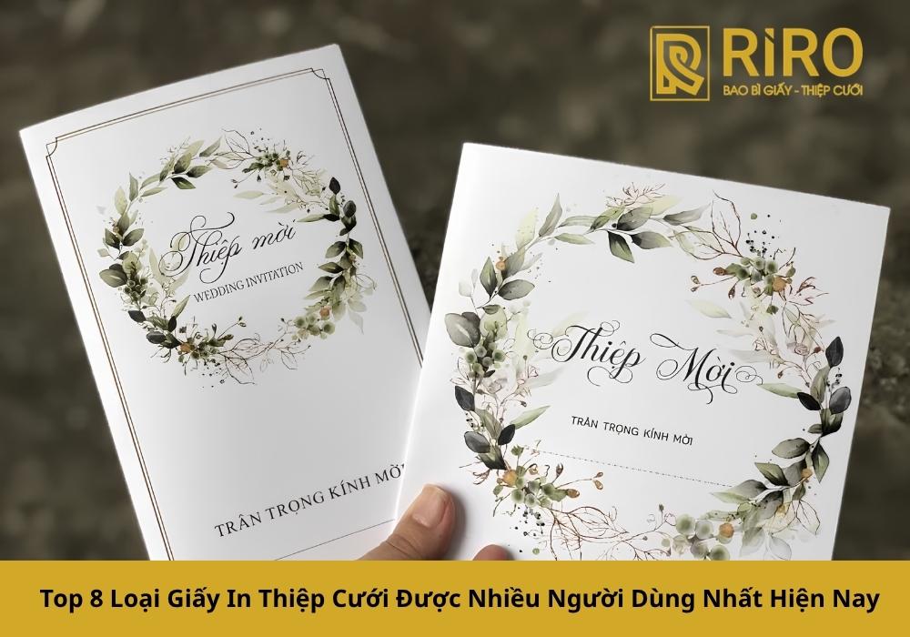 Top 8 loại giấy in thiệp cưới